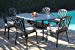 Florence Collection Cast Aluminum Outdoor Patio Furniture 7 Piece Oval Dining Set CBM1290
