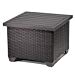 TKC Barbados Patio Wicker End Table in Espresso