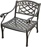 Crosley Furniture Sedona Solid-Cast Aluminum Outdoor Club Chair - Black Crosley Furniture Sedona Solid-Cast Aluminum Outdoor Club Chair - Black