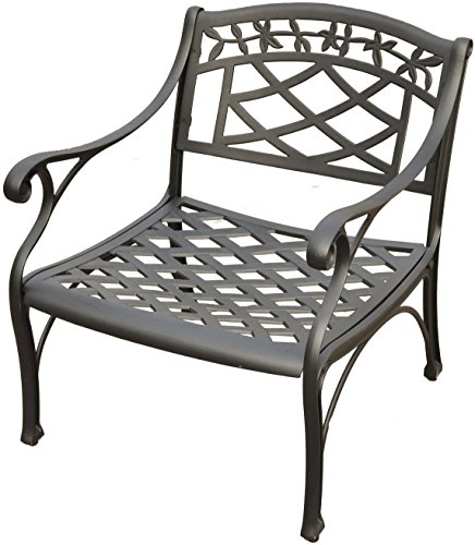 Crosley Furniture Sedona Solid-Cast Aluminum Outdoor Club Chair - Black
