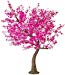 Arclite NBL-TTM-280-2 Aboretta Maple Tree with Pink Textile Leaves, 10' Height, with Natural Brown Trunk, Pink Lights
