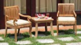 New Grade-A Teak 3Pc Set - 2 Giva Arm Chairs with side / End Table #WHDSGV1 New Grade-A Teak 3Pc Set - 2 Giva Arm Chairs with side / End Table #WHDSGV1