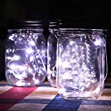 Inverlee Solar Mason Can Lid Cap Light String LED Fairy Light Solar For Mason Jar Lid Insert Color Changing Garden Decor (White) For Sale