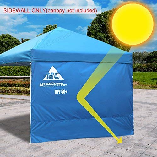MASTERCANOPY Sunshield Side Wall Instantly Attaches to Any 10x10ft Straight Leg Pop Up Instant Canopy Tent(10ft, Blue) For Sale