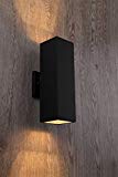 Cerdeco 37858TZ Brandon 2-Light Outdoor Wall Lamp, Matte Black [UL Listed]