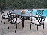 Outdoor Patio Furniture 7 Piece Aluminum Dining Set with 6 Arm Chairs DS-SA01-4272T Review