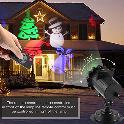 Cheap Christmas Projector Lights,ICOCO Holiday Projector Show Star Light with Green Christmas Tree and Red Star Patterns for Xmas,Parties and Garden Decoration (Christmas Projector Light)