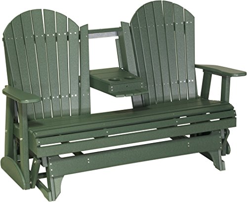 Cheap Furniture Barn USA Poly 5 Foot Porch Glider – Adirondack Design – Green Color