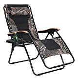 PHI VILLA Oversize XL Padded Zero Gravity Lounge Chair Wide Armrest Adjustable Recliner with Cup Holder, Support 350 LBS (Camouflage) For Sale