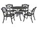 Home Styles 5555-328 Biscayne 5-Piece Outdoor Dining Set, Rust Bronze Finish, 48-Inch