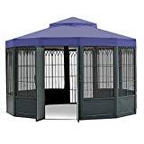 Cheap Garden Winds Replacement Canopy Top Cover for SAMS Club Sunhouse Gazebo – Riplock 350 – True Navy