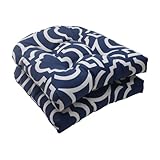 Pillow Perfect Indoor/Outdoor Carmody Wicker Seat Cushion, Navy, Set of 2 Pillow Perfect Indoor/Outdoor Carmody Wicker Seat Cushion, Navy, Set of 2