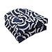 Pillow Perfect Indoor/Outdoor Carmody Wicker Seat Cushion, Navy, Set of 2
