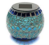 Sunnytech® Solar Mosaic Jar Color-changing Glass LED Light Bedroom Garden Yard D020 For Sale