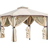 Bergamo 10 Ft. W x 10 Ft. D Polyester Gazebo Color: Nutmeg For Sale