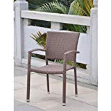 Cheap International Caravan Barcelona Patio Dining Chair In Brown (Set of 4)