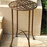 International Caravan Mandalay 15″ Wrought Iron Table in Bronze Review