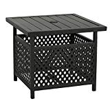 Iwicker Patio Umbrella Side Table Stand, Outdoor Bistro Table With Umbrella Hole For Sale Iwicker Patio Umbrella Side Table Stand, Outdoor Bistro Table With Umbrella Hole For Sale