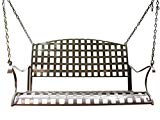 International Caravan Santa Fe Iron Hanging Porch Swing in Antique Brown For Sale