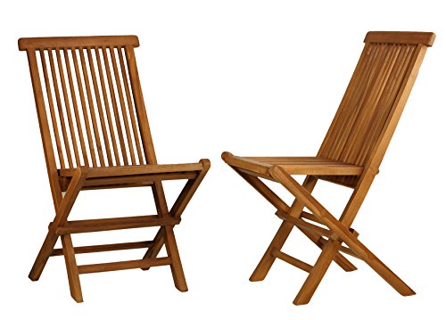 Bare Decor BARE-DC1021 Vega Outdoor Folding Chair, 2, Teak