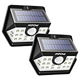 Mpow Solar Lights Outdoor, Bright 20 LED Motion Activated Lights with Wide Angle Lighting, IP65 Waterproof Wireless Security Lights for Garage Front Door Garden Pathway – 2 Pack (Auto On/Off)