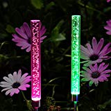 Abkshine 2 Set RGB Color Changing LED Solar Tube Stake Lights, Multi-Colored Solar Powered LED Garden Stick Lights for Outdoor Patio Path Back Yard Summer Addition(Extra Large Version) For Sale Abkshine 2 Set RGB Color Changing LED Solar Tube Stake Lights, Multi-Colored Solar Powered LED Garden Stick Lights for Outdoor Patio Path Back Yard Summer Addition(Extra Large Version) For Sale