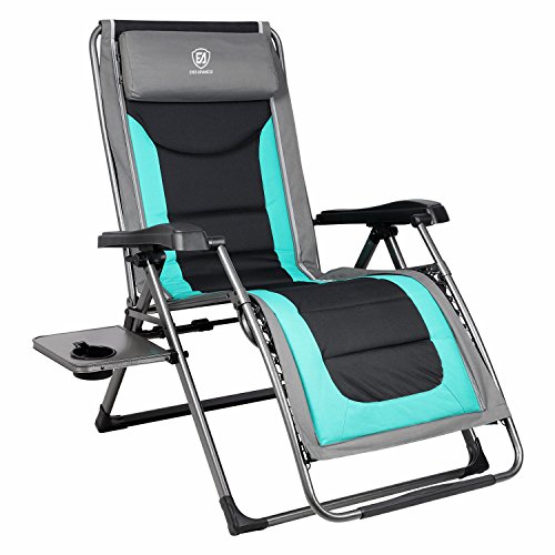 Cheap EVER ADVANCED Oversize XL Zero Gravity Recliner Padded Patio Lounger Chair with Adjustable Headrest Support 350lbs, Green