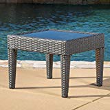 Jermaine Outdoor Grey Wicker Accent Table Review Jermaine Outdoor Grey Wicker Accent Table Review