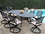 Cheap Cast Aluminum Outdoor Patio Furniture 9 Piece Expandable Dining Set DS-09KLSS260180T All Swivel Rockers CBM1290 Cheap Cast Aluminum Outdoor Patio Furniture 9 Piece Expandable Dining Set DS-09KLSS260180T All Swivel Rockers CBM1290
