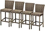 TK Classics 4 Piece Cape Cod Barstools with Back, Vintage Stone Review