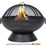Best Choice Products Large Fire Pit Bowl with Handles, Spark Screen and Poker Review