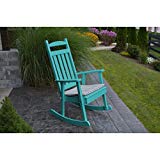 A&L Furniture Company Classic Recycled Plastic Porch Rocking Chair For Sale