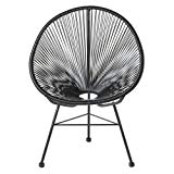 PoliVaz PV-ML-BK Mayan Hammock Acapulco Lounge Chair, Black
