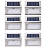 Solar Stair Light JLTPH Pack of 6 Outdoor Stainless Steel Solar Powered LED Step Light, Illuminates Stairs Deck Walkway Patio Garden and Landscaping, White Review Solar Stair Light JLTPH Pack of 6 Outdoor Stainless Steel Solar Powered LED Step Light, Illuminates Stairs Deck Walkway Patio Garden and Landscaping, White Review