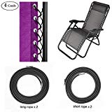 Cheap SS&CC Replacement Cords for Anti gravity Chair(4 Cords), Zero Gravity Chair Replacement Laces Cords, Zero Gravity Chair Accessories, Bungee Elastic Lawn Chair Patio Recliner Chair Repair Kit
