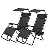 PayLessHere Zero Gravity Chairs 2 Set Lounge Patio Chairs with canopy Cup Holder Review PayLessHere Zero Gravity Chairs 2 Set Lounge Patio Chairs with canopy Cup Holder Review
