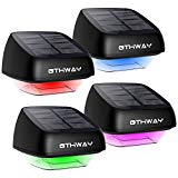 Cheap Solar Fence Post Lights OTHWAY Outdoor Waterproof Colorful Decorative Wall Lights Easy Installation Dark Sensing