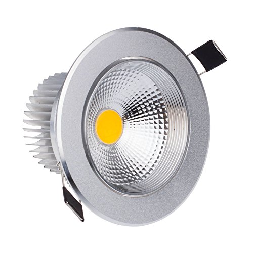 Lemonbest® Bright Dimmable Round Recessed LED Ceiling Light Lamp Flood Downlight Energy Saving Warm White (7 Watts)