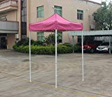 American Phoenix Canopy Tent 5?5 feet Party Tent [White Frame] Gazebo Canopy Commercial Fair Shelter Car Shelter Wedding Party Easy Pop Up (Pink)