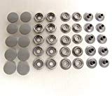 Snap Set, Light Grey Enamel Finish on Cap, 10 Piece Set, Cap – Socket – Stud – Post, Stainless Steel (Light Grey) Review