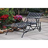 International Caravan Mandalay Iron Patio Chaise Lounge in Black Review International Caravan Mandalay Iron Patio Chaise Lounge in Black Review