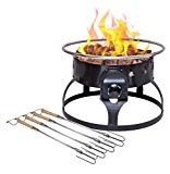 Camp Chef Redwood Portable Propane Fire Pit with 4 Roasting Sticks, Black Camp Chef Redwood Portable Propane Fire Pit with 4 Roasting Sticks, Black