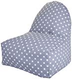 Majestic Home Goods Kick-It Chair, Ikat Dot, Gray For Sale