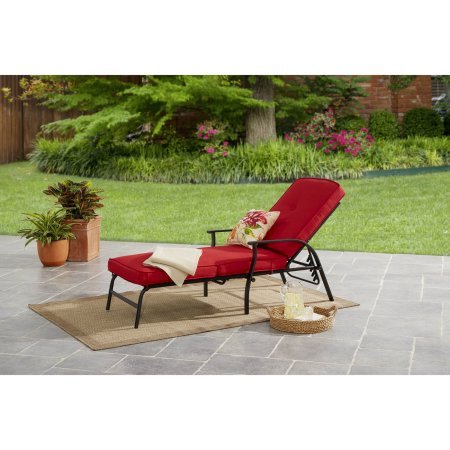Mainstays Belden Park Cushion Chaise Lounge (Red) Review