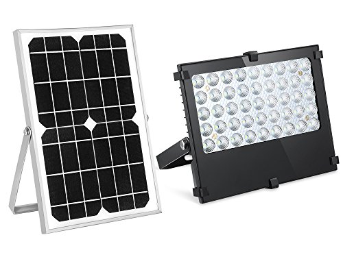 Solar Flood Light 800Lumens Auto ON-Off Solar Lights Waterproof Outdoor Solar Security Lights for Patio Yard Porch Pool Warm White
