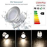 Cheap LED Low Voltage Deck Lights Waterproof for Indoor/Outdoor Landscape Patio (Pack of 10), Color- Warm White