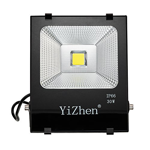 30W New Craft LED Flood Lights, Super Bright Outdoor Security Lights, 150WHalogen Bulb Equivalent, IP66 Waterproof, 2500lm, 6500K, Daylight White,Floodlight (Daylight White) Review