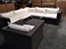 Distressed Outdoor Wicker Sectional Sofa Chair Coffee Table Patio Furniture Set