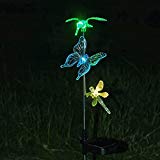 Solar Stake Light Color Changeable Hummingbird Butterfly Dragonfly LED Lights for Garden Patio Backyard Review