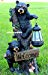 BEAR CUBS WITH SOLAR LIGHT STATUE SOLAR BEAR LANTERN FIGURINE